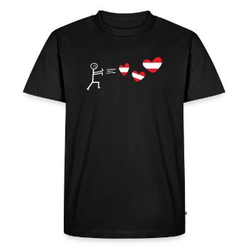Vienne Autriche Salzbourg Autriche Autriche amour - T-shirt Premium bio Homme - noir - Devant - Nico (187cm)