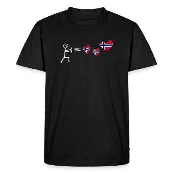 norvège oslo amour norvégien norvège norvégien - T-shirt Premium bio Homme - noir - Devant - Nico (187cm)