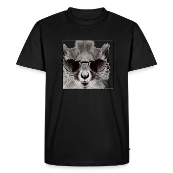 Squirrel Sunglasses Animal Cute Funny Cool 10 - Men's Premium Organic T-Shirt - black - Front - Nico (187cm)