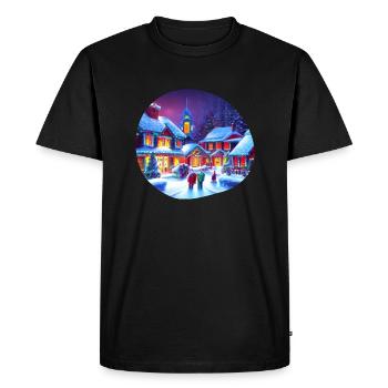 Motif de Noël - T-shirt Premium bio Homme - noir - Devant - Nico (187cm)