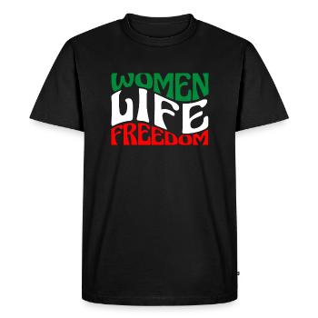 Cute Iranian Women - Women Life Freedom - T-shirt Premium bio Homme - noir - Devant - Nico (187cm)