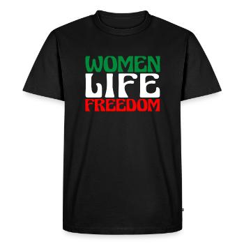 Liberté de vie des femmes - Femmes iraniennes mignonnes - T-shirt Premium bio Homme - noir - Devant - Nico (187cm)