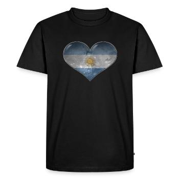 Cœur de l’Argentine - T-shirt Premium bio Homme - noir - Devant - Nico (187cm)