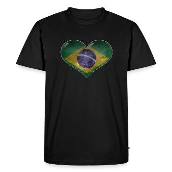 Cœur du Brésil - T-shirt Premium bio Homme - noir - Devant - Nico (187cm)