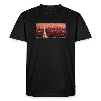 Design Paris"Eiffel Tower" - Men's Premium Organic T-Shirt - black - Front - Nico (187cm)
