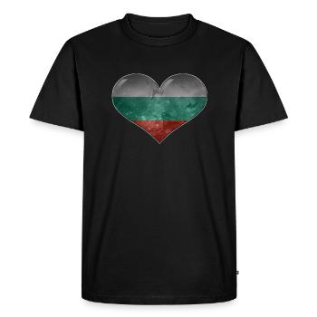 Cœur de la Bulgarie - T-shirt Premium bio Homme - noir - Devant - Nico (187cm)