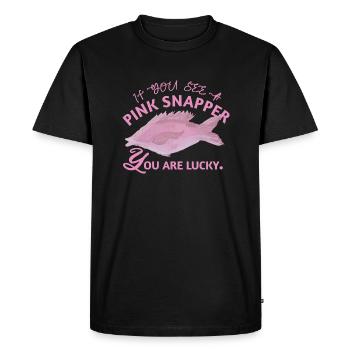 Snapper Fish - Amateur de poisson - T-shirt Premium bio Homme - noir - Devant - Nico (187cm)