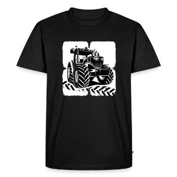 Tractor Tractor Driver Farmer Tractor Tires - Men's Premium Organic T-Shirt - black - Front - Nico (187cm)