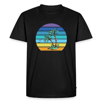 Pool Boy Natation Sauveteur - T-shirt Premium bio Homme - noir - Devant - Nico (187cm)