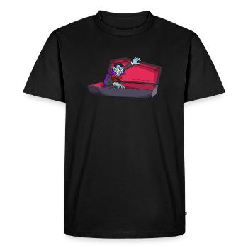 Vampire dans un cercueil - T-shirt Premium bio Homme - noir - Devant - Nico (187cm)