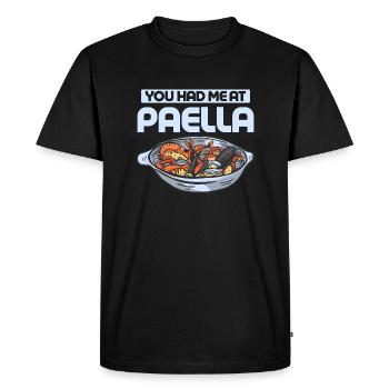 Vous m’avez eu à la nourriture Paella Plat de riz Espana - T-shirt Premium bio Homme - noir - Devant - Nico (187cm)