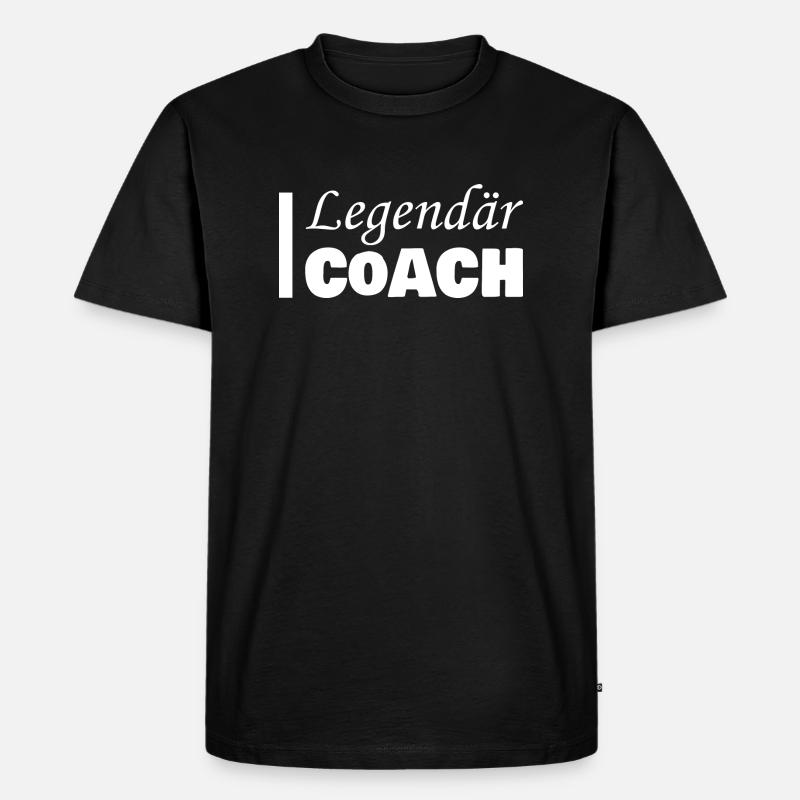 Coach - Männer Premium Bio T-Shirt - Schwarz