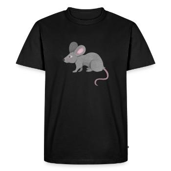 petit rat - T-shirt Premium bio Homme - noir - Devant - Nico (187cm)