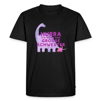 Bébé Actualités Grande Soeur - T-shirt Premium bio Homme - noir - Devant - Nico (187cm)