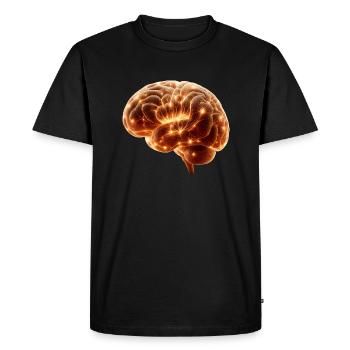 Brilliant Human Brain - Men's Premium Organic T-Shirt - black - Front - Nico (187cm)