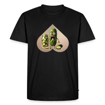 Cadeau drôle de cornichon Ironie Amusant Sarcastique - T-shirt Premium bio Homme - noir - Devant - Nico (187cm)