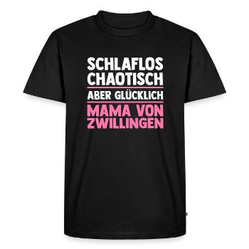 Maman de jumeaux - T-shirt Premium bio Homme - noir - Devant - Nico (187cm)