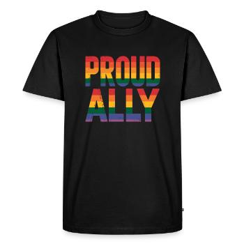 Proud Ally: Proud Ally - Men's Premium Organic T-Shirt - black - Front - Nico (187cm)