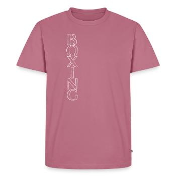Boxing - Männer Premium Bio T-Shirt - Mauve - Vorne - Nico (187cm)