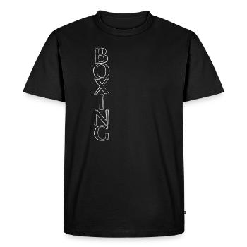 boxe - T-shirt Premium bio Homme - noir - Devant - Nico (187cm)