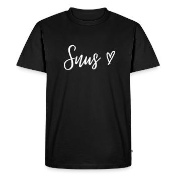 Snus coeur tabac nicotine - T-shirt Premium bio Homme - noir - Devant - Nico (187cm)