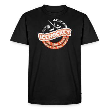 Hockey sur glace - le meilleur sport - T-shirt Premium bio Homme - noir - Devant - Nico (187cm)