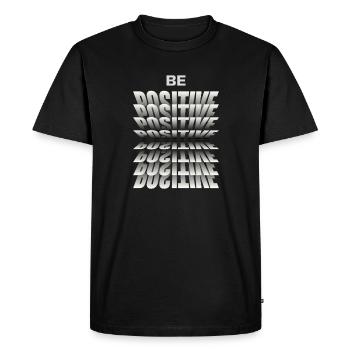 Soyez positif - T-shirt Premium bio Homme - noir - Devant - Nico (187cm)
