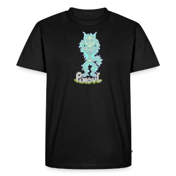 PIXOUL - T-shirt Premium bio Homme - noir - Devant - Nico (187cm)