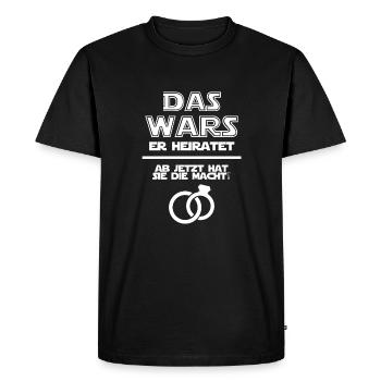 C'est tout - T-shirt Premium bio Homme - noir - Devant - Nico (187cm)