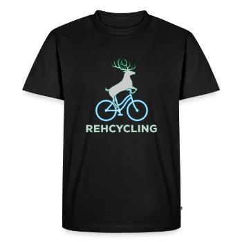 REHCYCLING - T-shirt Premium bio Homme - noir - Devant - Nico (187cm)