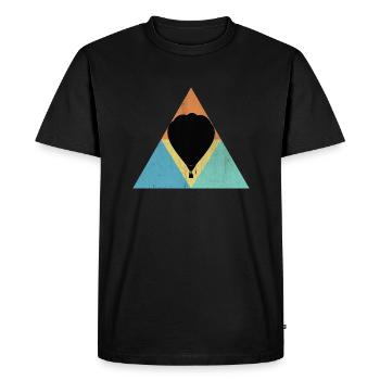 hot air balloon - Men's Premium Organic T-Shirt - black - Front - Nico (187cm)