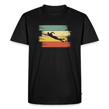 Les nageurs nagent les sauveteurs - T-shirt Premium bio Homme - noir - Devant - Nico (187cm)