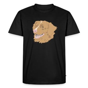 Retriever à péage de canard de la Nouvelle-Écosse - T-shirt Premium bio Homme - noir - Devant - Nico (187cm)