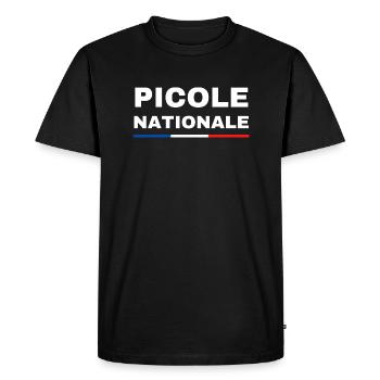 Picole nationale original beauf drôle police bière - T-shirt Premium bio Homme - noir - Devant - Nico (187cm)