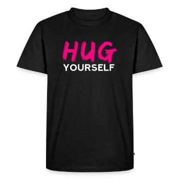 HUG Vous-même - T-shirt Premium bio Homme - noir - Devant - Nico (187cm)