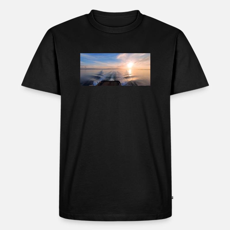 Heckwasser - Männer Premium Bio T-Shirt - Schwarz