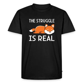 The Struggle is real - Men's Premium Organic T-Shirt - black - Front - Nico (187cm)