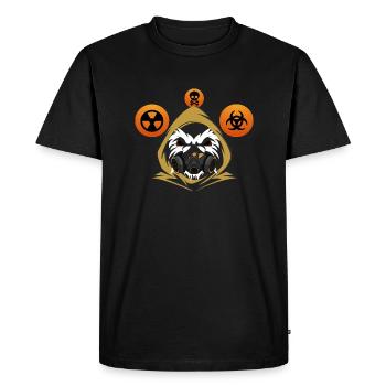 Créature mystérieuse avec masque à gaz - T-shirt Premium bio Homme - noir - Devant - Nico (187cm)