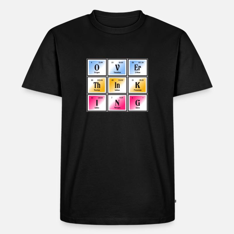 Überdenken | Periodensystem der Elemente - Männer Premium Bio T-Shirt - Schwarz