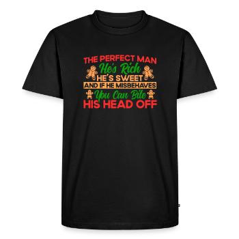 Boulangerie de Noël Pain d’épices Cuisson Pain d’épices Gesc - T-shirt Premium bio Homme - noir - Devant - Nico (187cm)