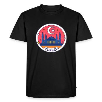 Turkey - Men's Premium Organic T-Shirt - black - Front - Nico (187cm)