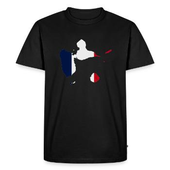Carte de la guadeloupe - T-shirt Premium bio Homme - noir - Devant - Nico (187cm)