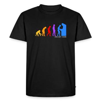 Évolution of man - T-shirt Premium bio Homme - noir - Devant - Nico (187cm)