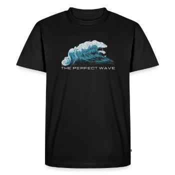La vague parfaite - T-shirt Premium bio Homme - noir - Devant - Nico (187cm)