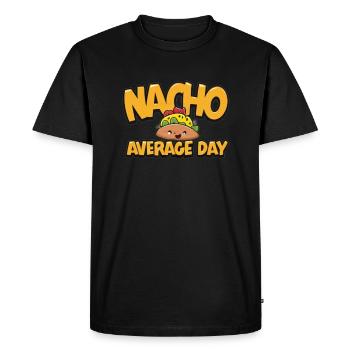 Nacho Average Day » T-shirt de connaisseur - T-shirt Premium bio Homme - noir - Devant - Nico (187cm)