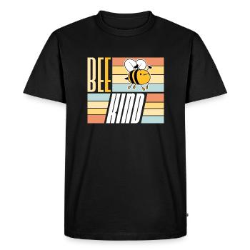 Be Kind Cute Honey Kindness Bee Love Inspirational - Men's Premium Organic T-Shirt - black - Front - Nico (187cm)