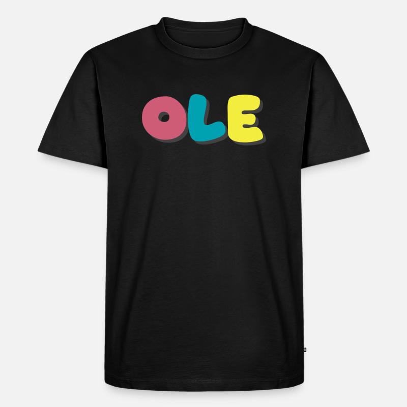 Name - Ole - Männer Premium Bio T-Shirt - Schwarz