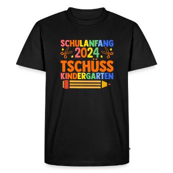 Parents School Child Primary School First Grade Enrollment - Men's Premium Organic T-Shirt - black - Front - Nico (187cm)