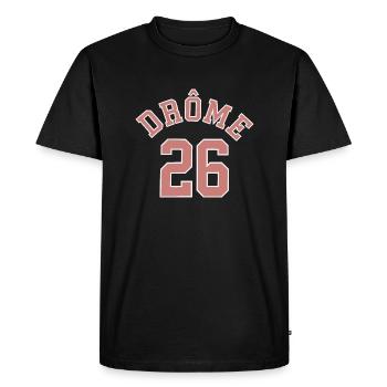 Drôme 26 - T-shirt Premium bio Homme - noir - Devant - Nico (187cm)