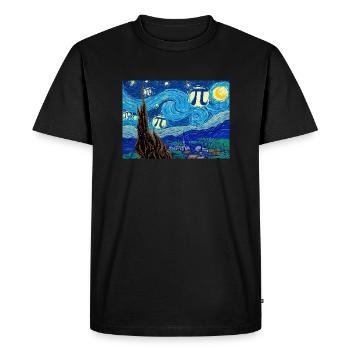 Starry Pi Night - Math Meets Art Pi Day - T-shirt Premium bio Homme - noir - Devant - Nico (187cm)